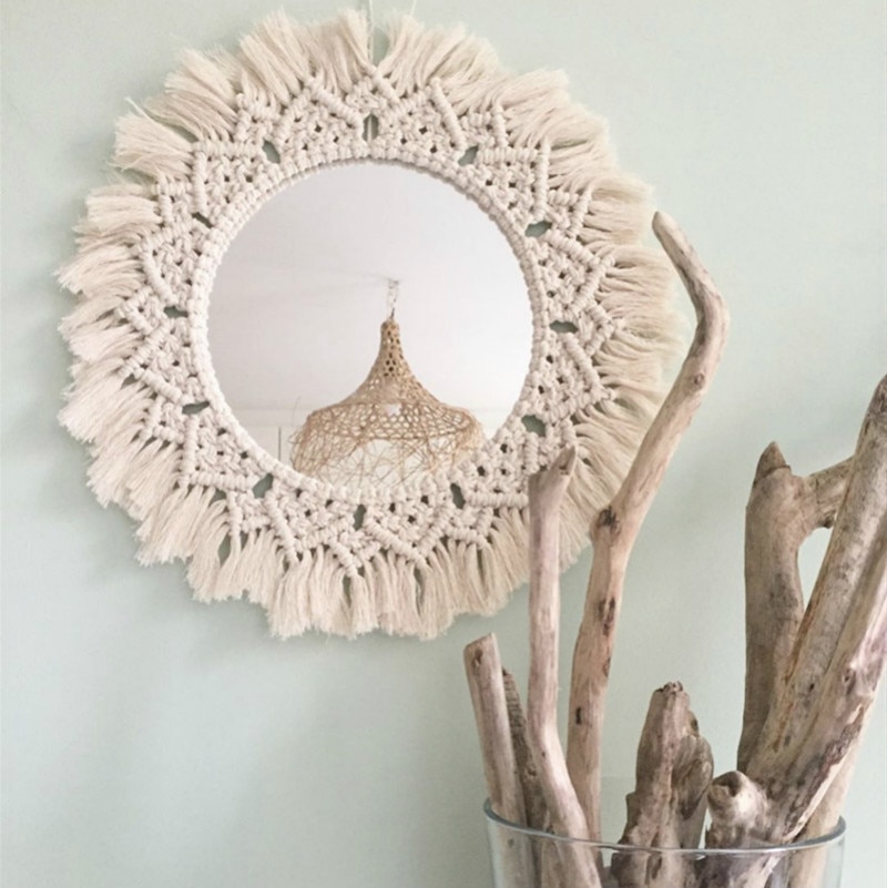 Macrame Mirror Boho Home Decor