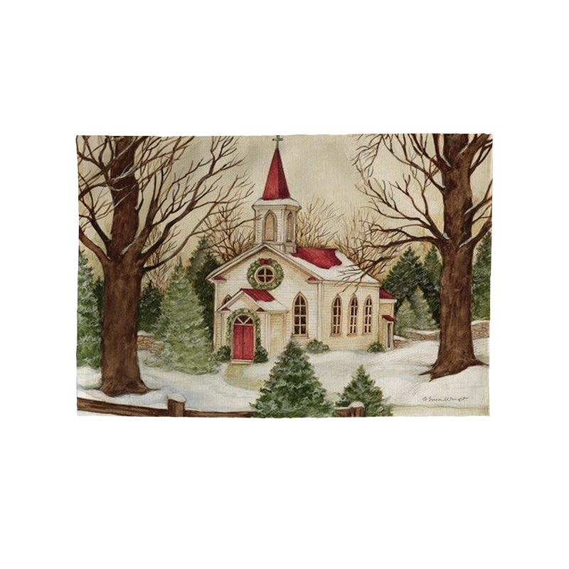 Cotton Linen Christmas Table Mat