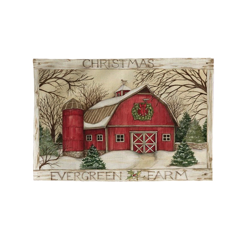 Cotton Linen Christmas Table Mat