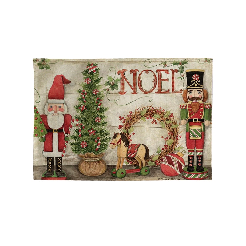 Cotton Linen Christmas Table Mat