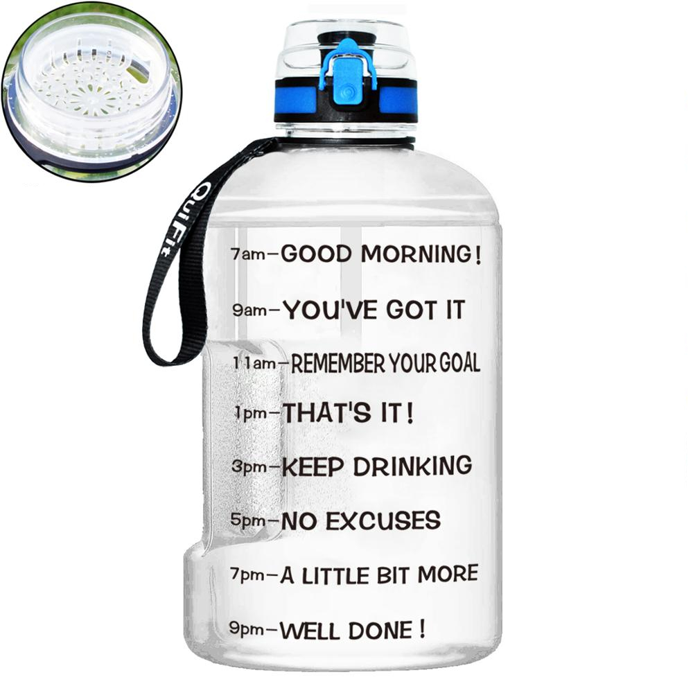 Motivational Water Bottle with Filter