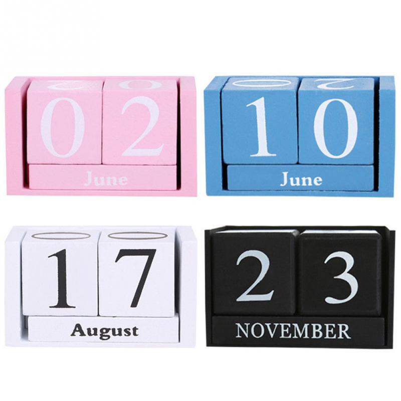 Wooden Perpetual Calendar for Desk