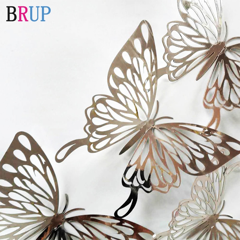 Butterfly 3D Wall Decors Wall Stickers (12Pcs)