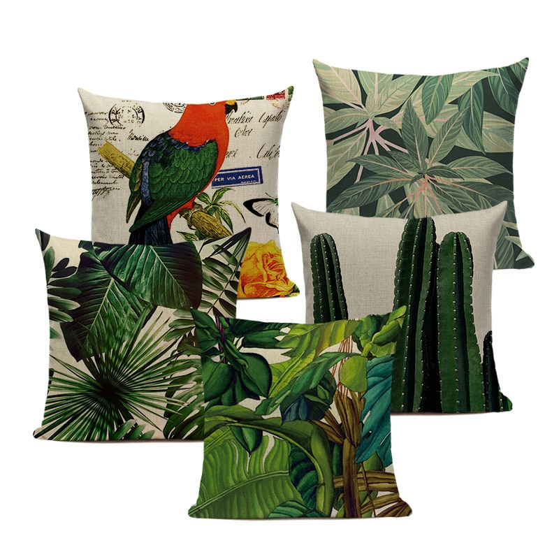 Decorative Pillowcase Tropical Pillow Cover