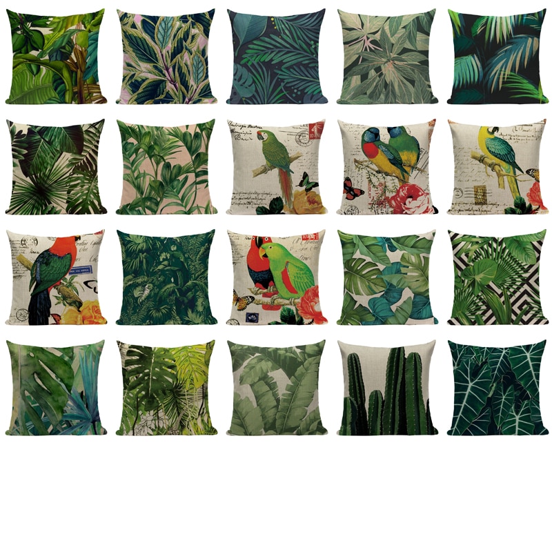 Decorative Pillowcase Tropical Pillow Cover