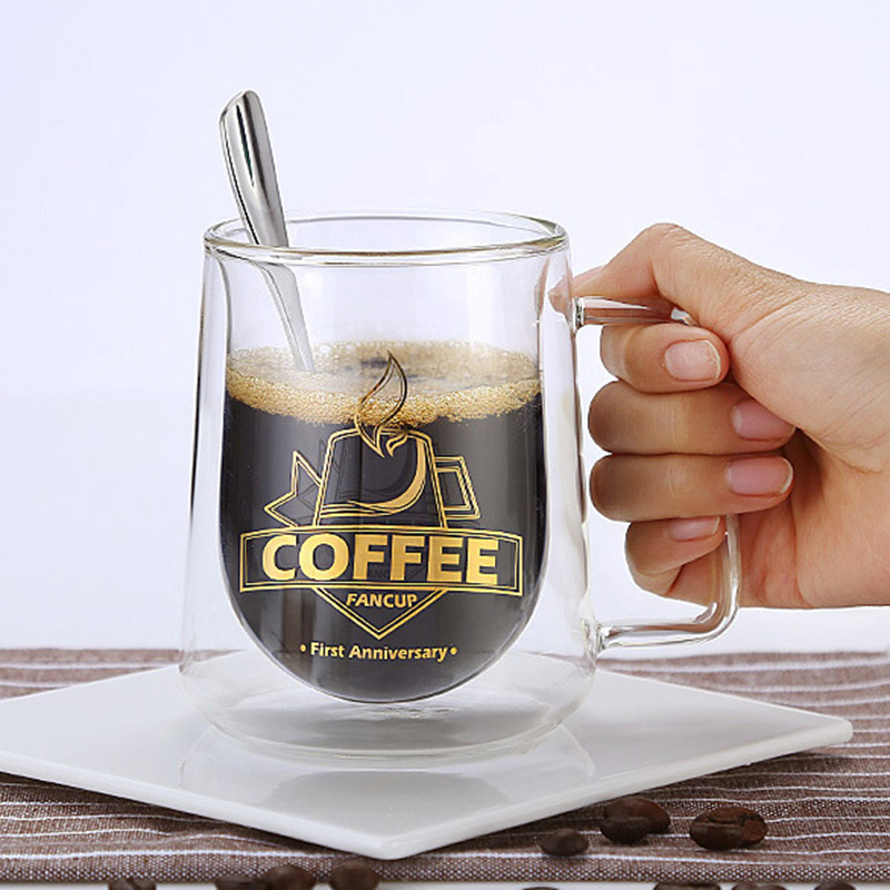 Double Wall Glass Mug Coffee Cup