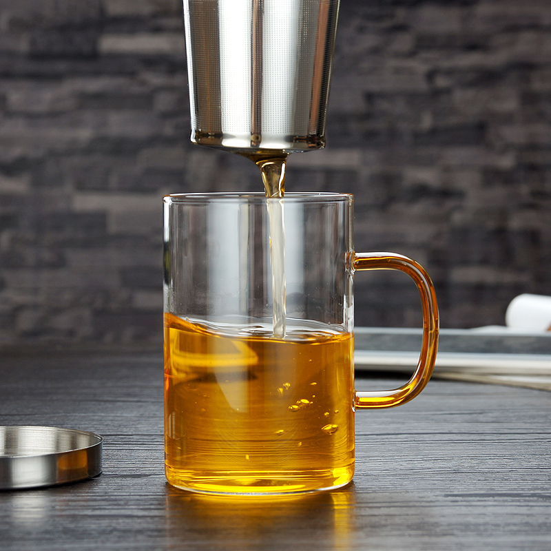 Glass Tea Infuser Cup with Cover