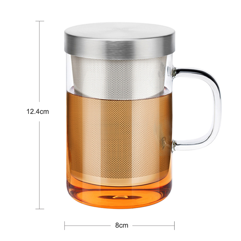 Glass Tea Infuser Cup with Cover