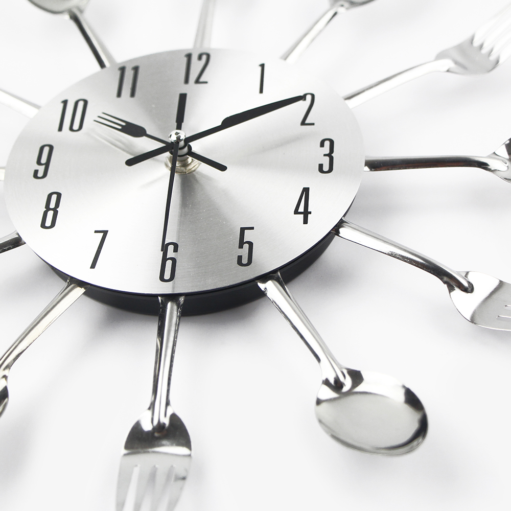 Kitchen Wall Clock Spoon and Fork Design