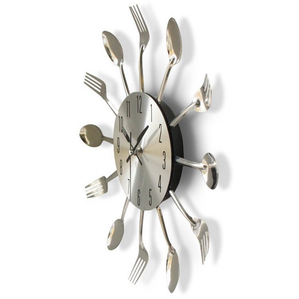 Kitchen Wall Clock Spoon and Fork Design