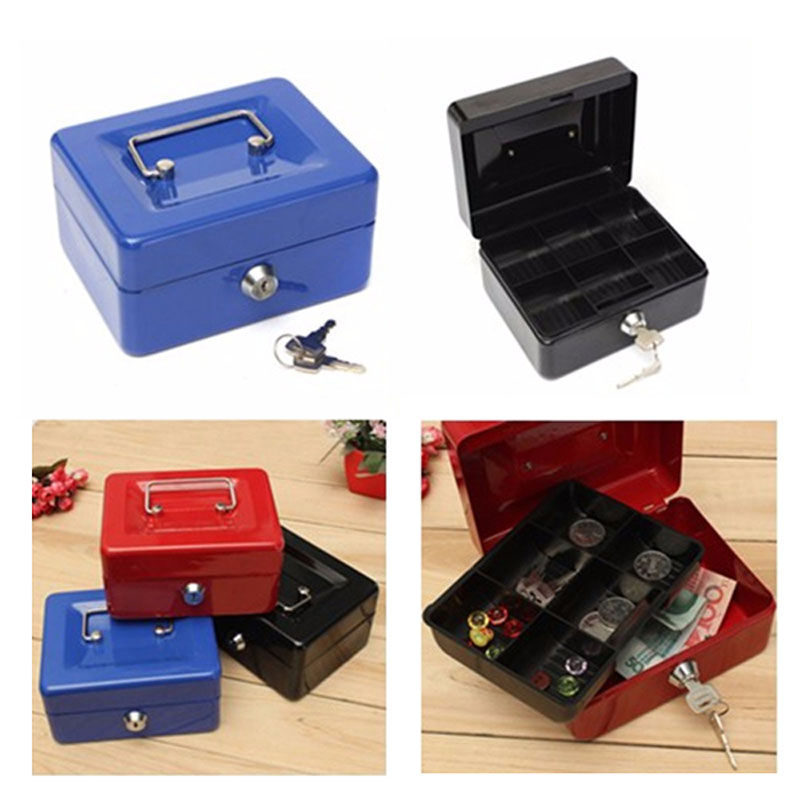 Money Safe Box Mini Cash Holder