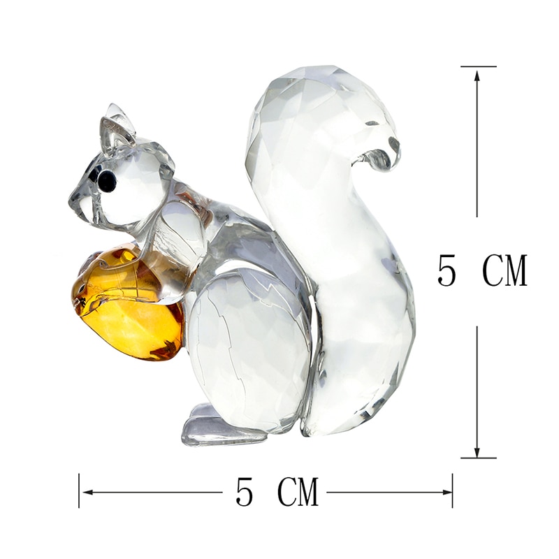 Squirrel Ornament Crystal Paperweight