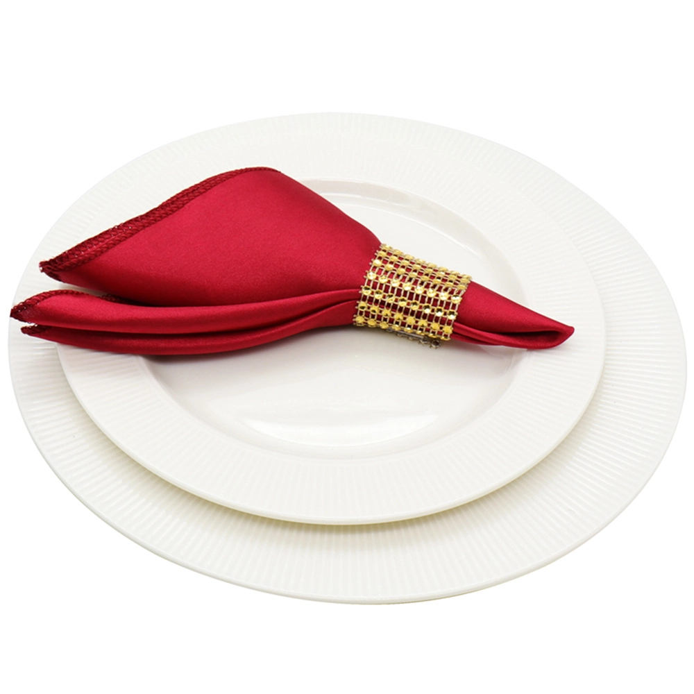 50pcs Cloth Table Napkin Satin Fabric