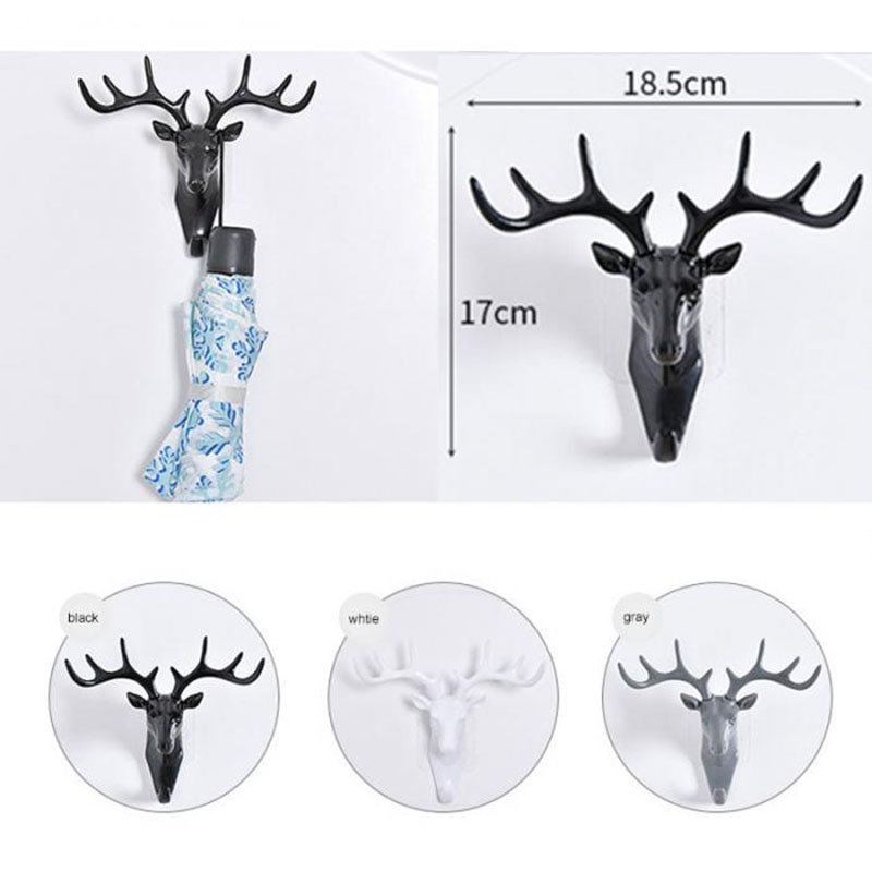 Deer Head Wall Mount Accessories Rack