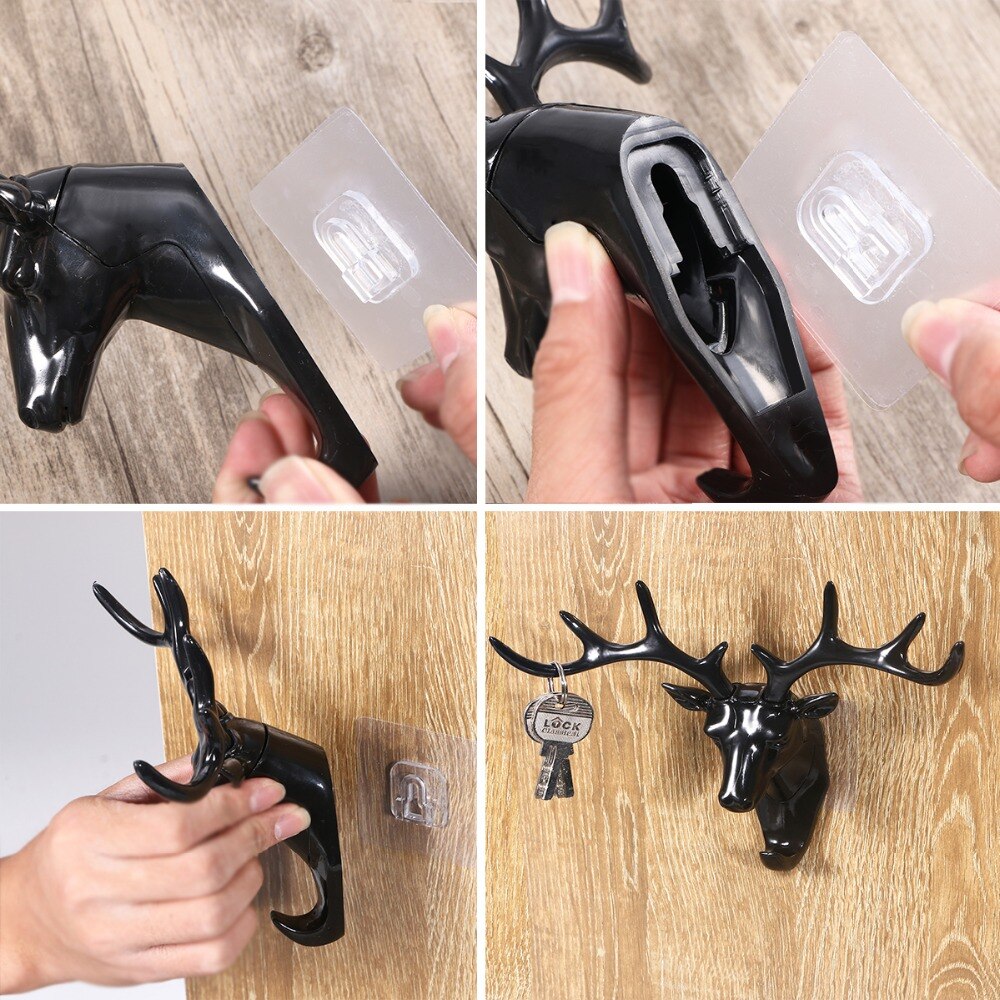 Deer Head Wall Mount Accessories Rack