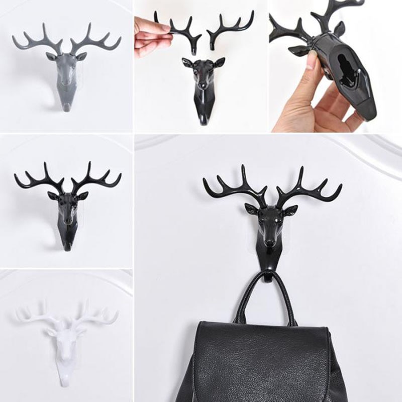 Deer Head Wall Mount Accessories Rack