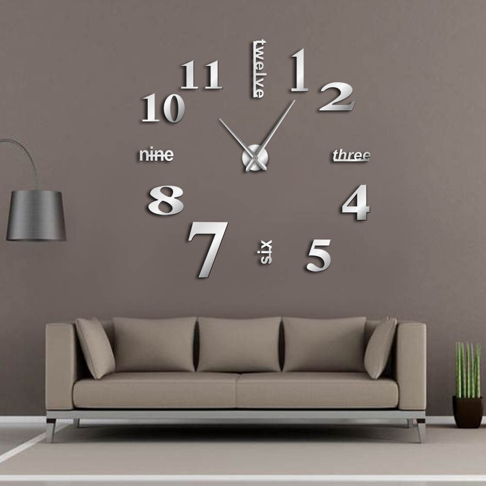 Frameless Wall Clock 3D Surface