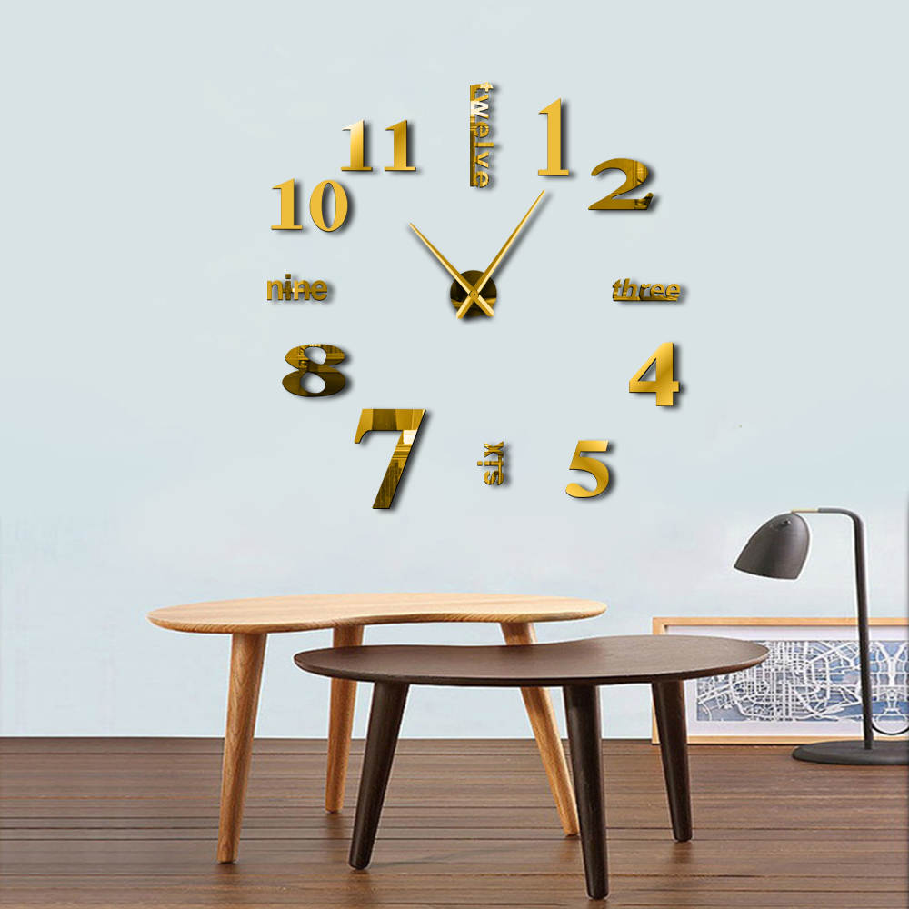 Frameless Wall Clock 3D Surface