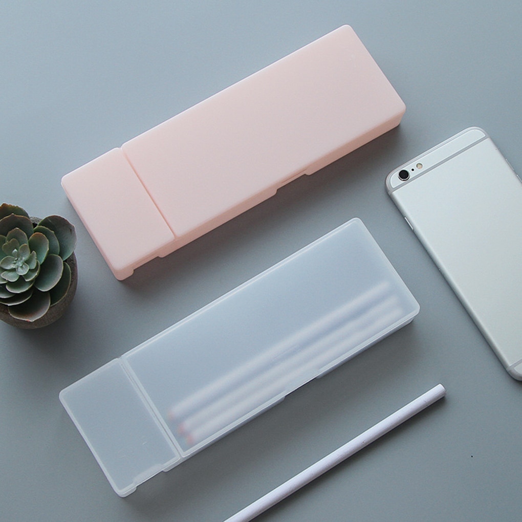 Plastic Pencil Box Frosted Case