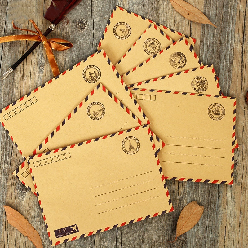 Letter Envelope Vintage Stationery Set (8 pcs)