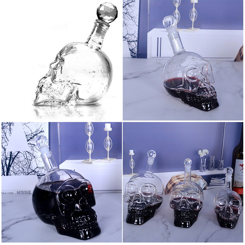 Skull Decanter Crystal Bottle