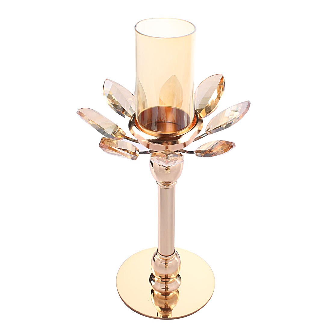 Hurricane Candle Holder Crystal Centerpiece