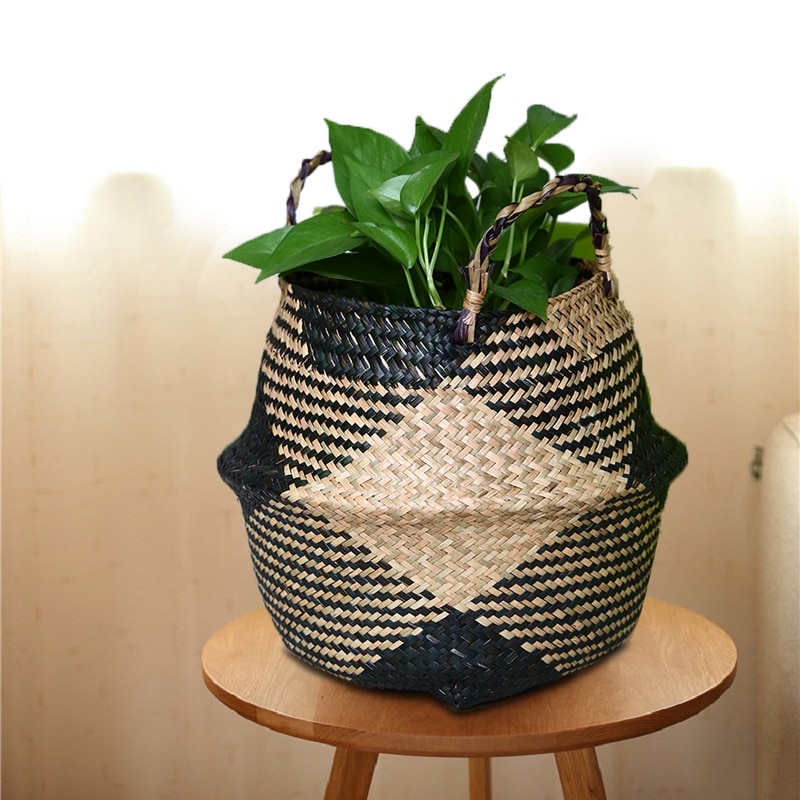 Seagrass Storage Basket Portable Container