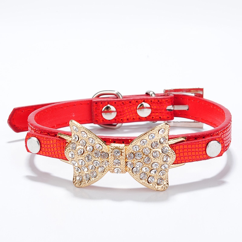 Rhinestone Dog Collar Leather Belt