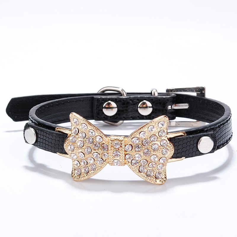 Rhinestone Dog Collar Leather Belt