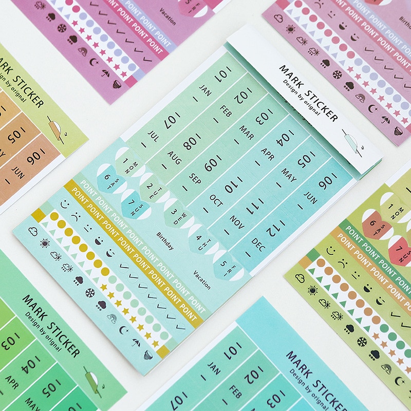 Planner Stickers Color Index Tabs