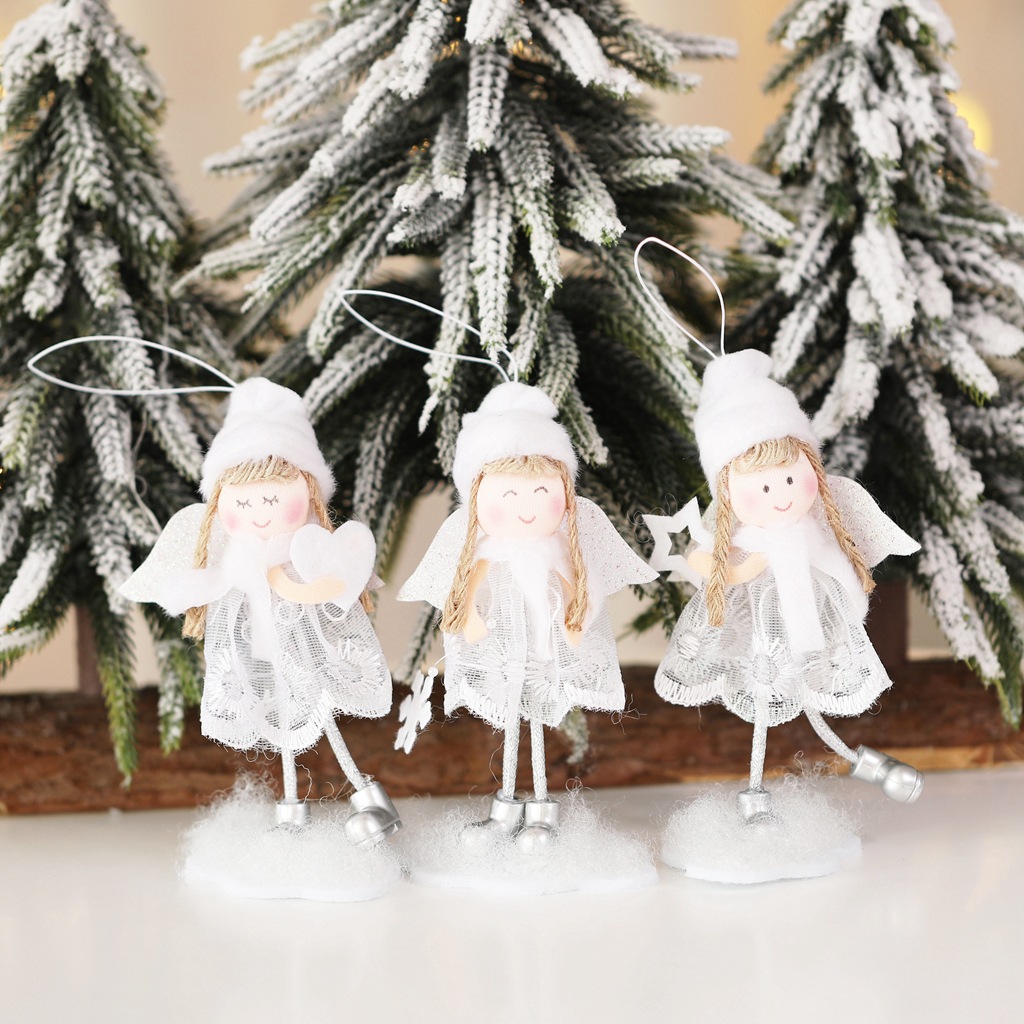 Angel Christmas Ornaments with Glitter Wings