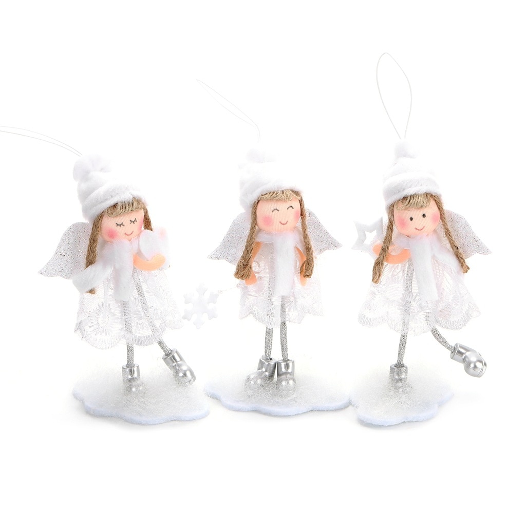 Angel Christmas Ornaments with Glitter Wings