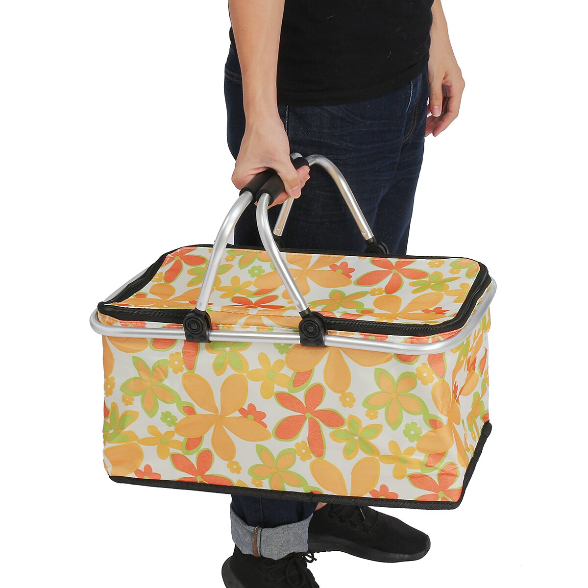 Insulated Picnic Basket Portable Container