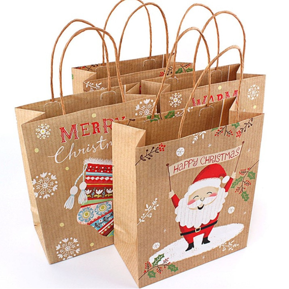 Christmas Gift Bags Kraft Paper