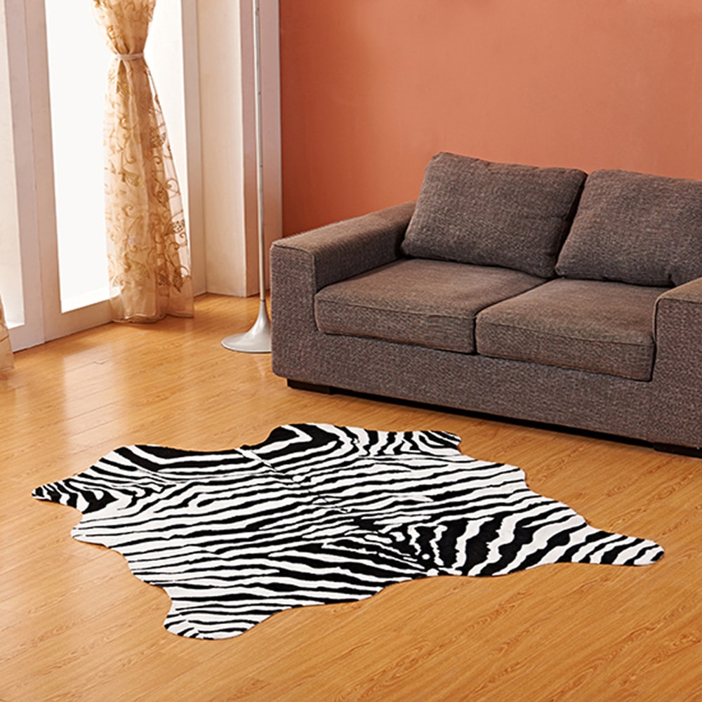 Zebra Print Rug Non-Slip Carpet