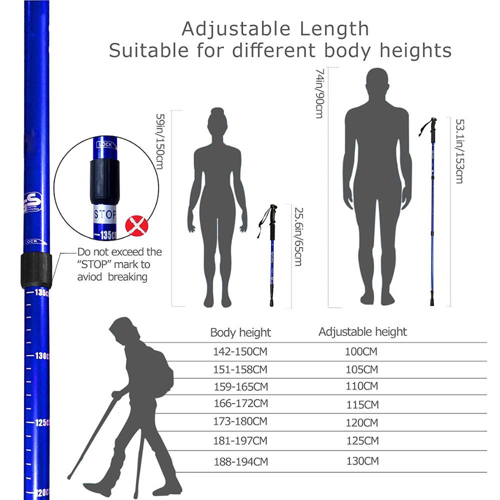 Hiking Pole Telescopic 2PC Set