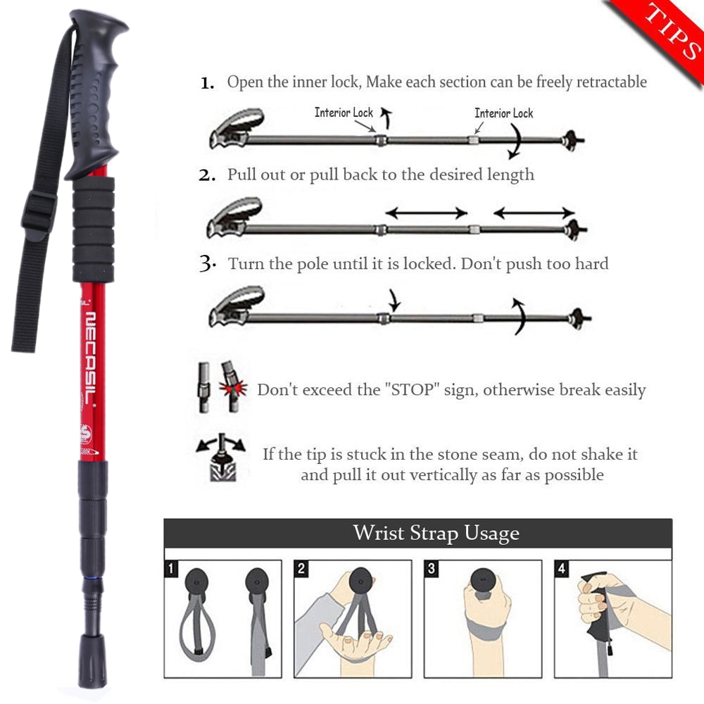 Hiking Pole Telescopic 2PC Set