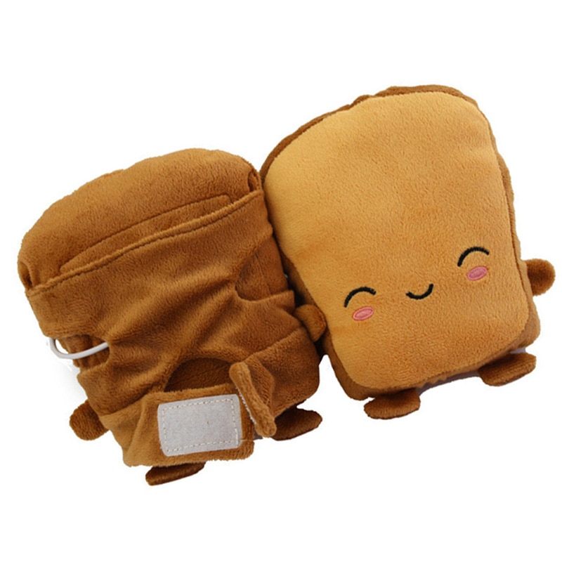 USB Hand Warmer Bread Toast Gloves