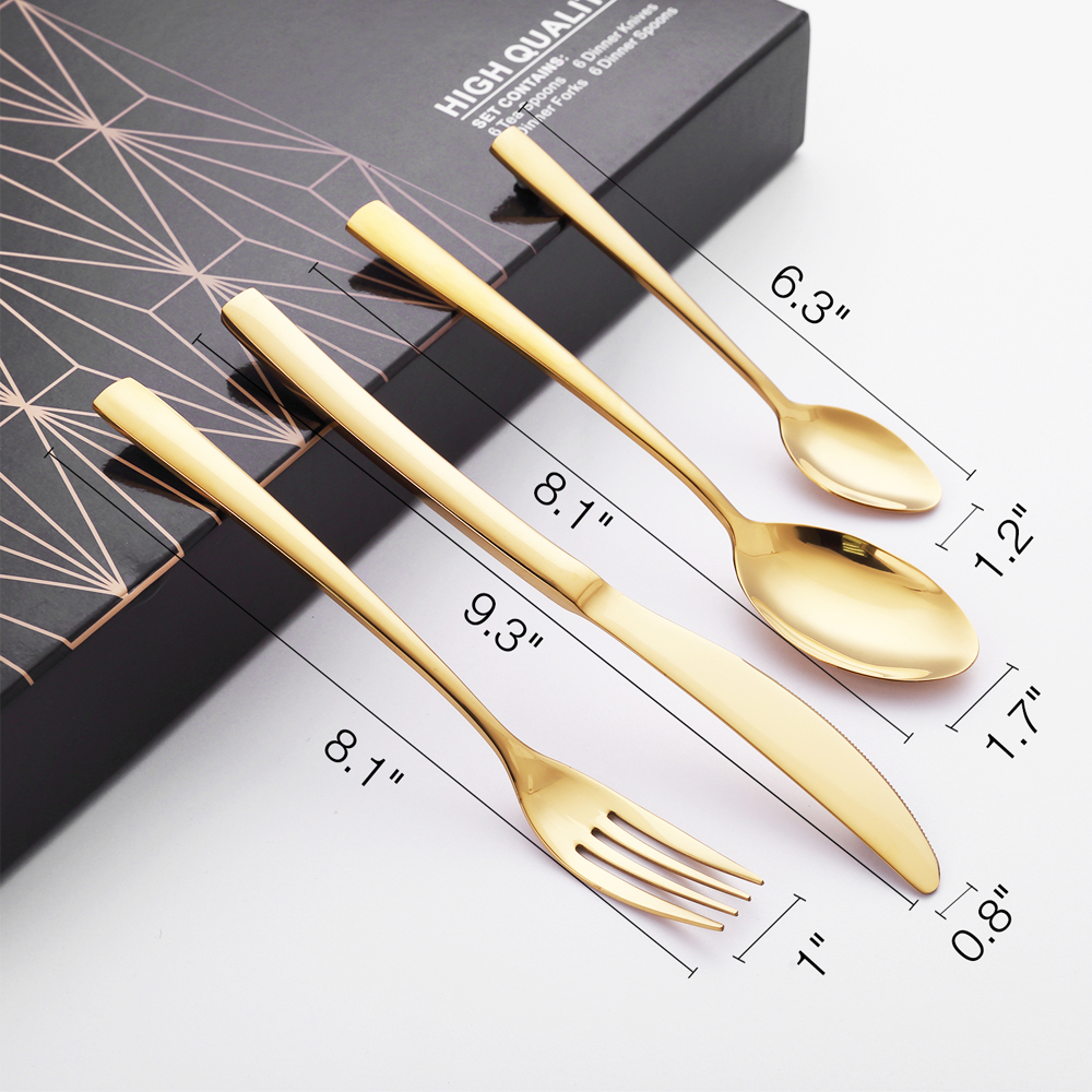 Spoon Fork Knife Set Cutlery Set (24Pcs)