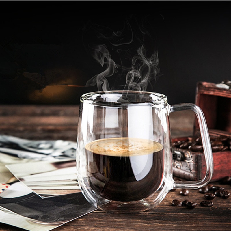 Double Wall Coffee Cup Glass