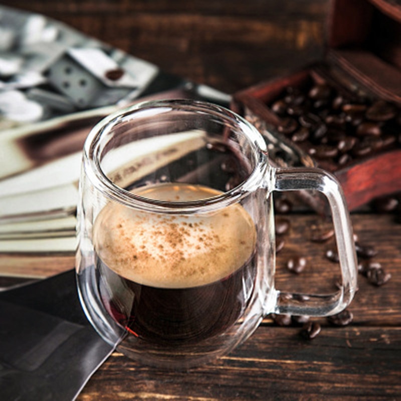 Double Wall Coffee Cup Glass