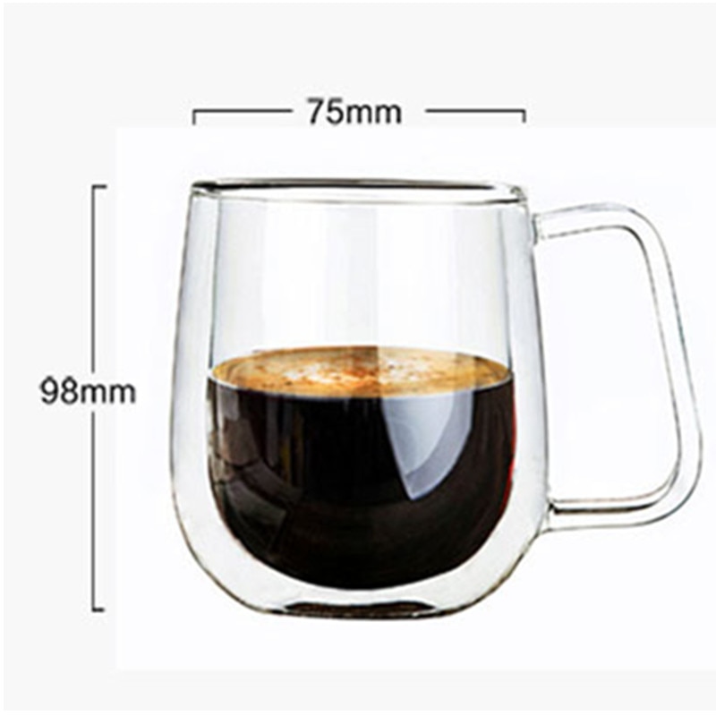 Double Wall Coffee Cup Glass