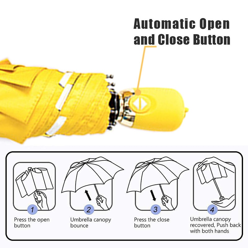 Automatic Umbrella Windproof Folded Umbrellas