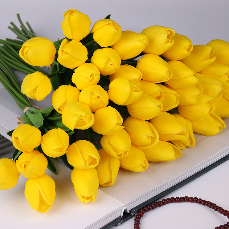 Plastic Flowers Artificial Tulip Decor (10pcs)