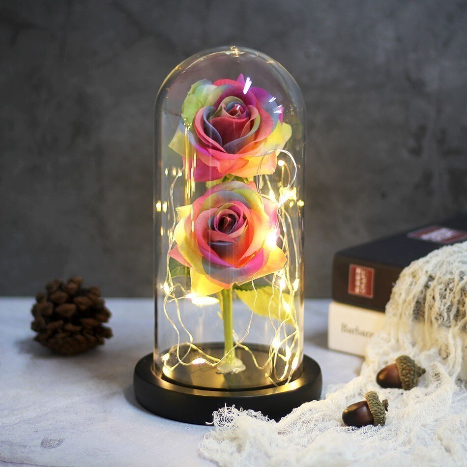 Rose In A Glass Artificial Flowers