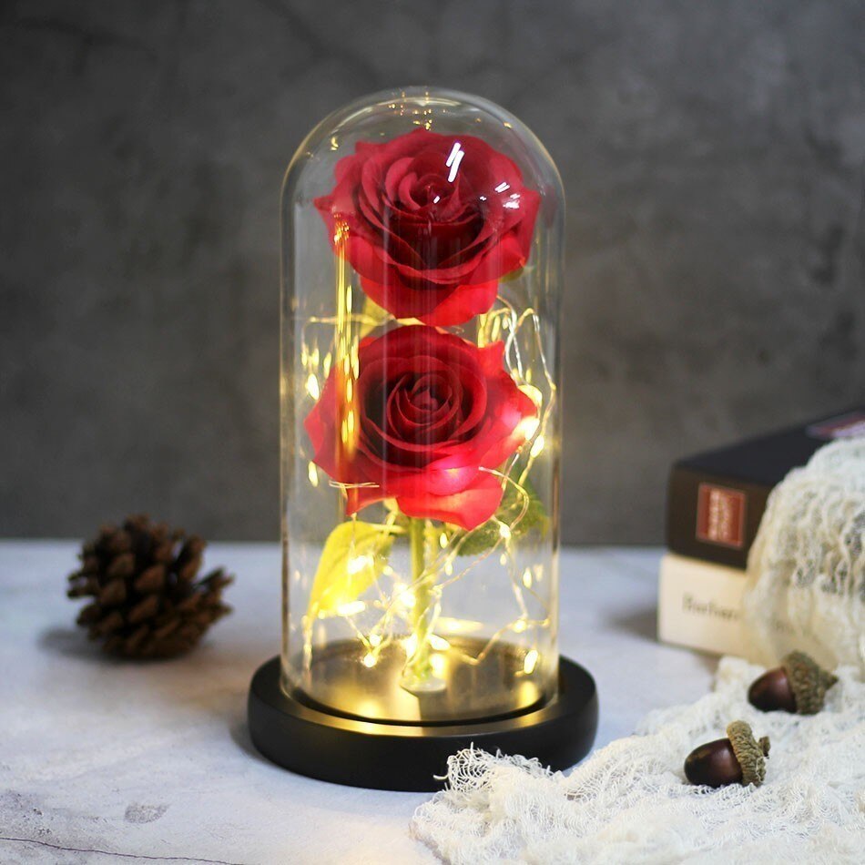 Rose In A Glass Artificial Flowers