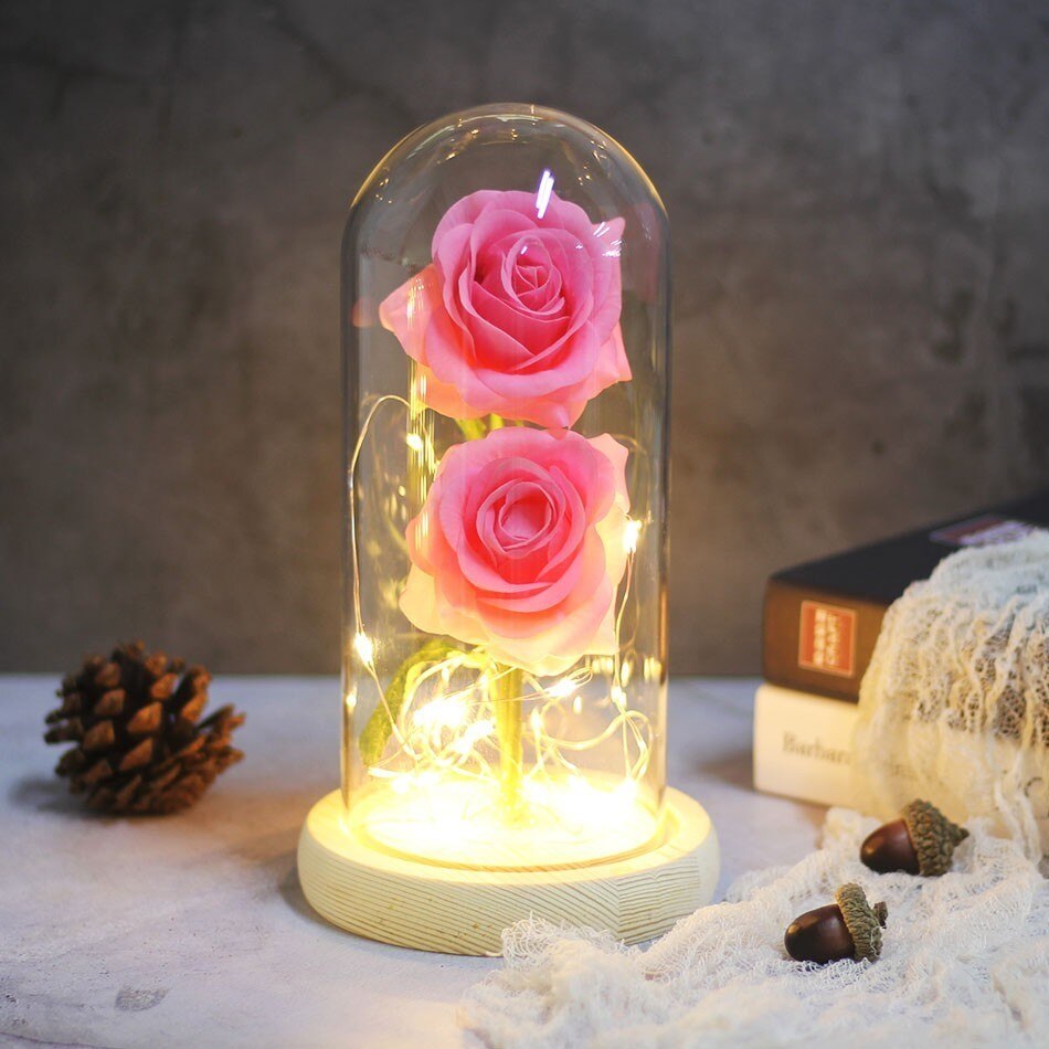 Rose In A Glass Artificial Flowers