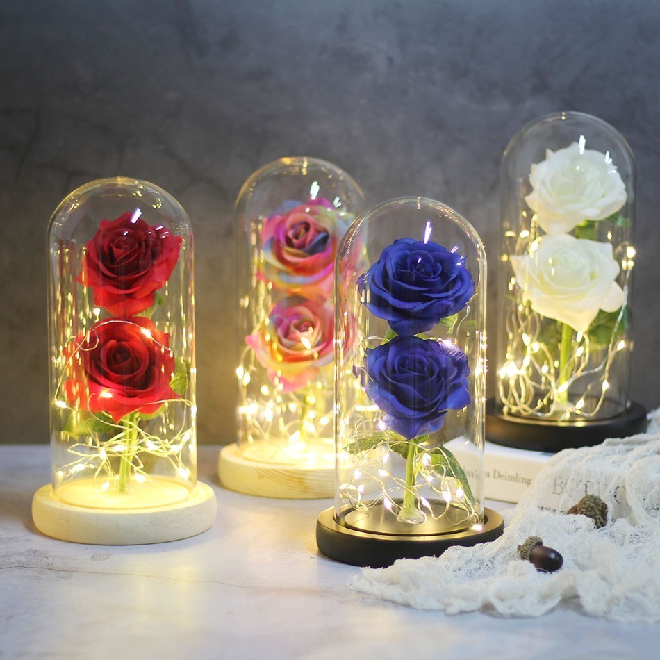 Rose In A Glass Artificial Flowers