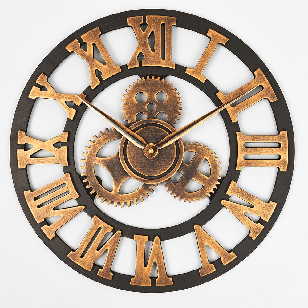 Rustic Clock Decorative Roman Numerals
