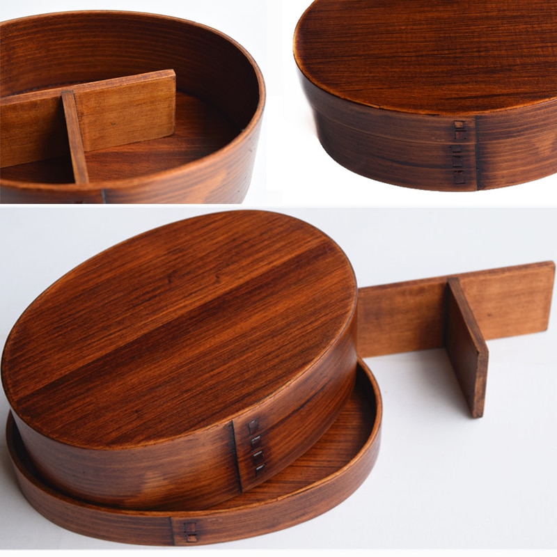 Japanese Bento Box Wooden Dinnerware Set